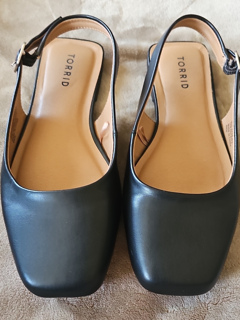 torrid Black Square-Toe Slingback Mules